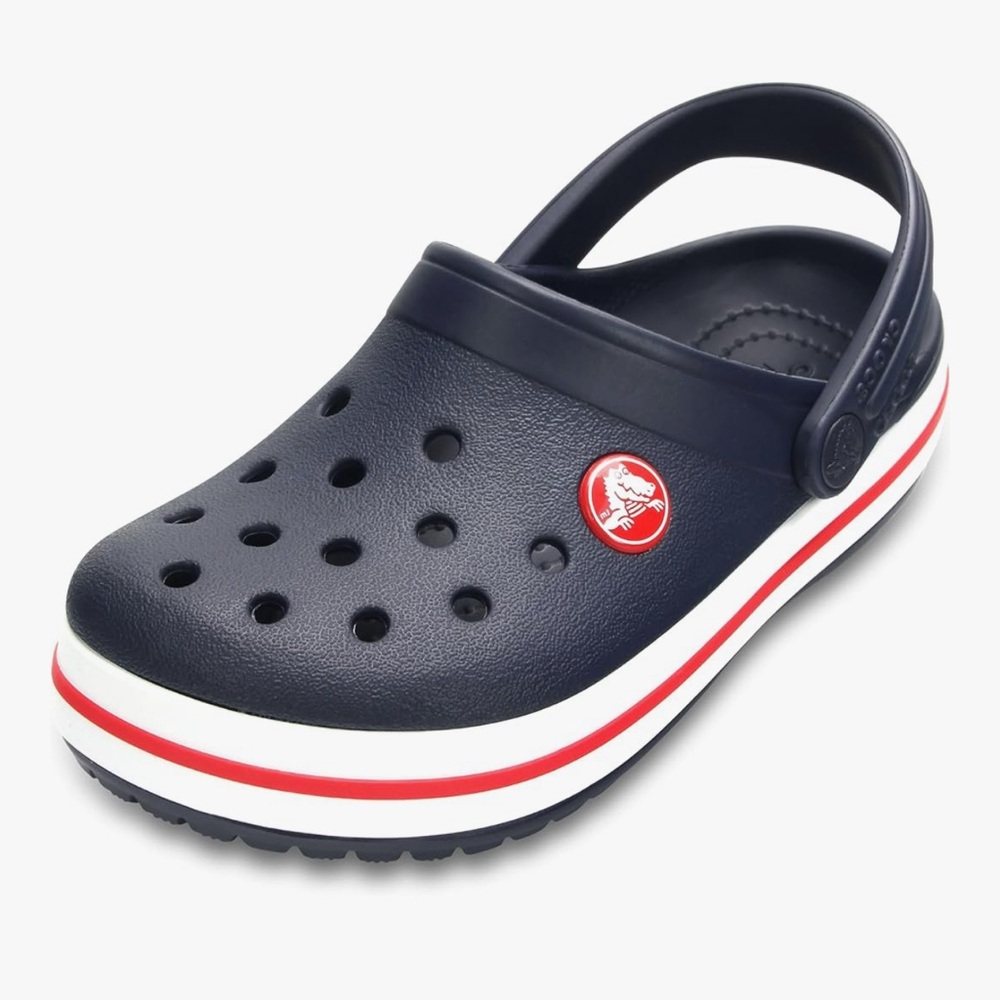 Crocs Unisex-Child Crocband Clogs, Navy/Red. Size 12